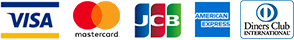 VISA mastercard JCB American Express Diners Club